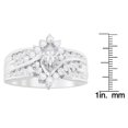 thumbnail image 2 of 14K White Gold 1ct TDW Marquise-shaped Diamond Cocktail Ring (H-I,SI2-I1), 2 of 2