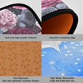 thumbnail image 2 of 2-Piece Kitchen Mat Set Non Slip Washable Floor Mats Decorative Rugs for Kitchen Sink Laundry Roses in Pink and Gray Tones, 2 of 7