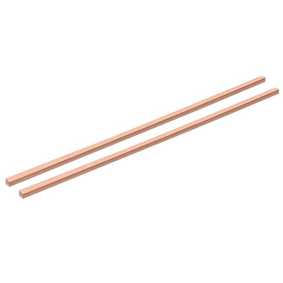 Uxcell 2Pack 2Pack Copper Flat Bar, 1/4" Thickness x 1/4" Width x 12" Length Copper Bar Stock