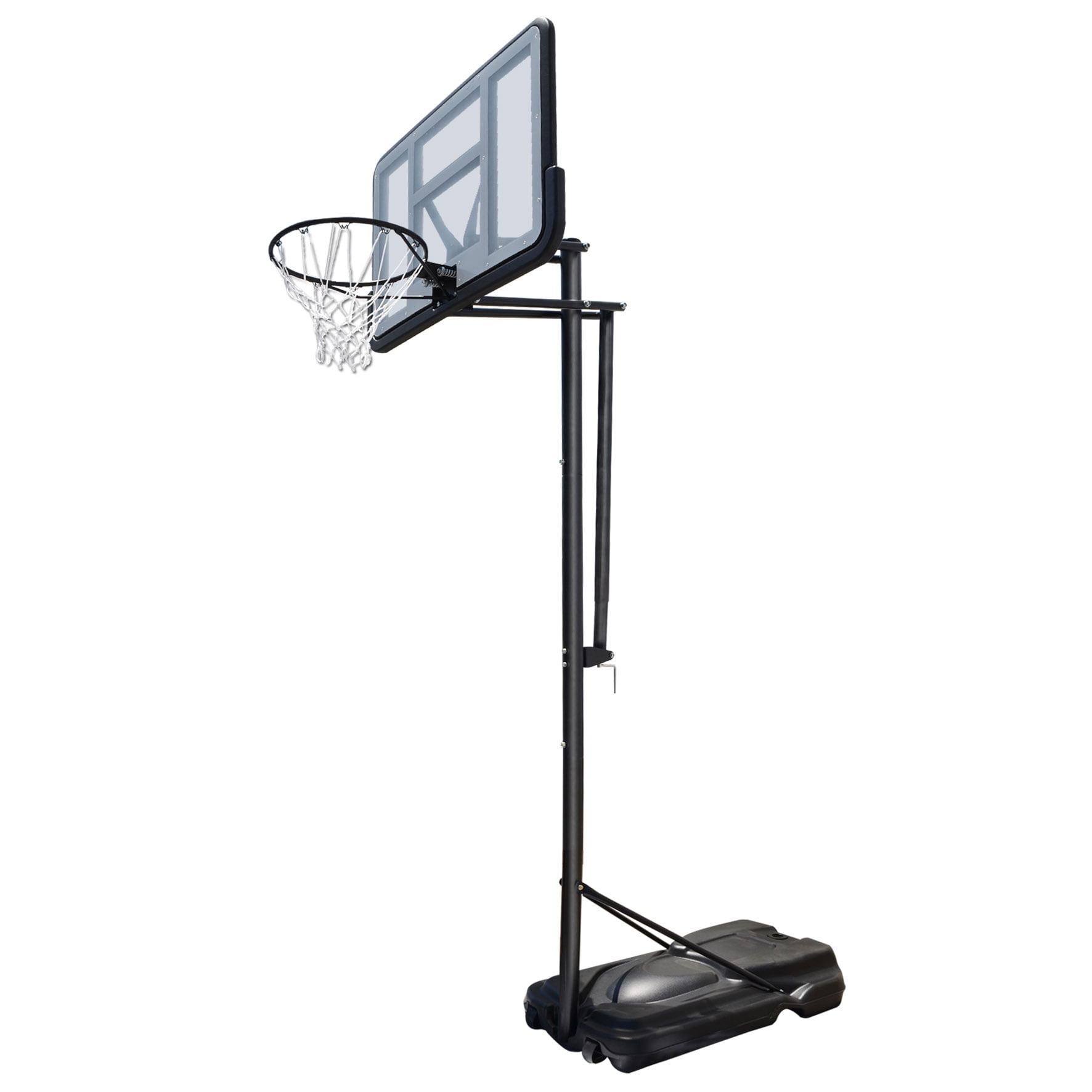 Sunny Portable Basketball Hoop & Goal Height Adjustable Basketball System Stand, with base & Wheels for Adult Youth Kids Indoor Outdoor Use