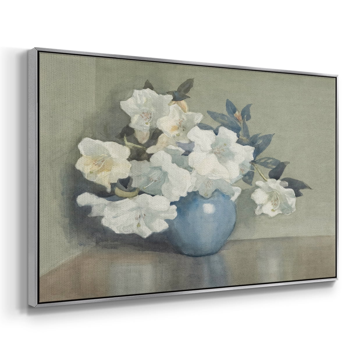 Vintage Botanical Print-LXI By Wexford Home Framed in Silver Wood Gallery Wrapped Canvas 25 in. x 37 in.