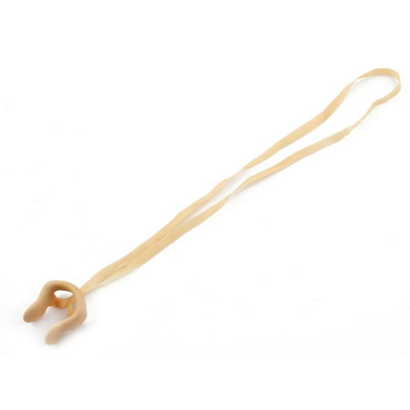 Unique Bargains Beach Swimming Protected Guard Tool Silicone Nose Clip Beige w Elastic String