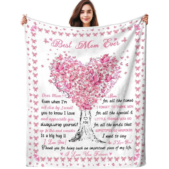 Mothers Day Blanket Gifts for Mom Blankets Throw Mom Birthday Gift Ideas Best Mom Ever Gifts for Moms from Daughter Son 50""X40""