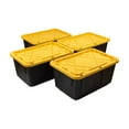 thumbnail image 4 of Greenmade Plastic Stackable 27 Gal Storage Bins, Green, 4 Count Pack, 4 of 6