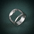 thumbnail image 5 of HZMAN Stainless Steel Polished Beer Bottle Opener Ring (Silver,10), 5 of 6