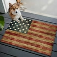 thumbnail image 4 of American Flag Area&nbsp;Rug 2x3ft Vintage Flag Pentagram Red Brown Stripe Non-Slip&nbsp;Washable Square&nbsp;Rugs Soft Felt Indoor Floor Mat for Bedroom Kitchen Living Room Bathroom, 4 of 9