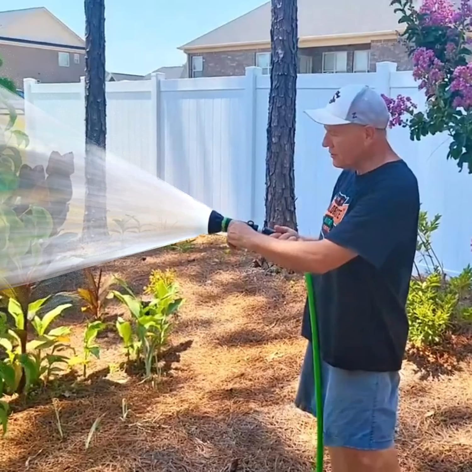 Garden Hose Nozzle, Fireman's Hose Heavy Duty Nozzle, Premium Constructed Sprayer with Ergonomic Handle