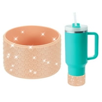 Uxcell Silicone Water Bottle Boot for 12-40oz Tumbler, Anti-Slip Water Bottom Protective Sleeve, Pink