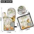 thumbnail image 4 of Happy Fall Pumpkins and Sunflower Kitchen Oven Mitt and Pot Holder Sets 2 Pcs for Baking, Cooking and Grilling, Heat Resistant Up To 392 °F, 4 of 4