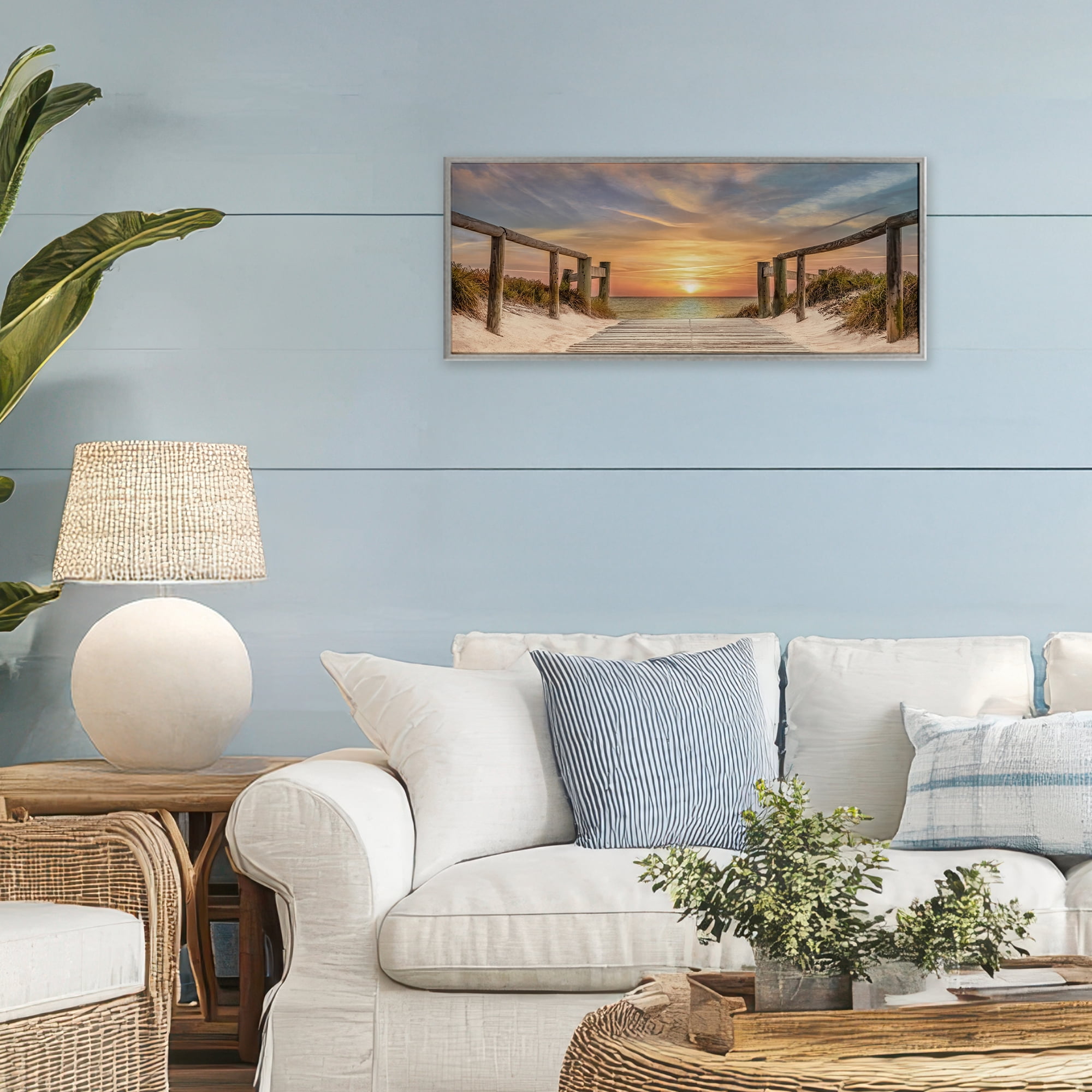 Stupell Industries Pathway To Sunset Gray Framed Giclee Art, design by Mike Caliascibetta