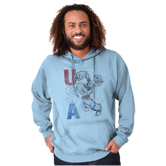 Popeye the Sailor Man USA Patriot Hoodie Sweatshirt Women Men Brisco Brands S
