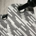thumbnail image 3 of Ambesonne Abstract Grommet Curtain, Modern Squares Stripes, 50" x 120", Cream Pale Grey Black, 3 of 6