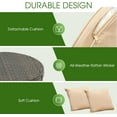 thumbnail image 5 of Villeston Round Outdoor Sunbed with Canopy for Patio Backyard, Clamshell Combination with Elevated Coffee Table,Beige, 5 of 8