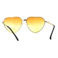 thumbnail image 4 of Oceanic Gradient Lens Heart Shape Valentine Love Metal Rim Sunglasses Orange Yellow, 4 of 4
