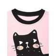 thumbnail image 4 of WIBACKER 2-Piece Cat Pajama Set for Girls 2-9Y Kids Sleepwear Long Sleeve Tops and Pants Cotton Pjs, 4 of 9