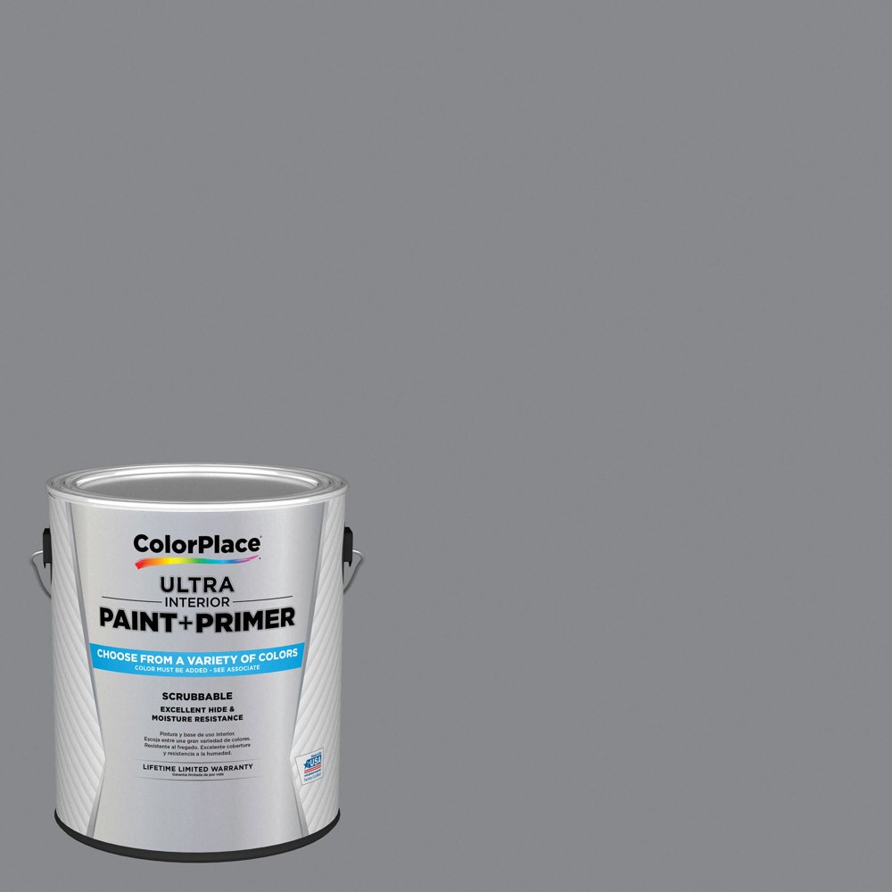 ColorPlace Ultra Interior Paint & Primer, Silversmith Grey, Flat, 1