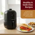 thumbnail image 2 of EAF-1121X Personal 1.1 Qt. Compact Space Saving Electric Hot Air Fryer Oil-Less Healthy Cooker, Timer & Temperature Controls, 1000W Black, 2 of 5