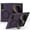 Purple, variant on for Samsung Galaxy Z Fold 8 Carbon Fiber Texture Case, PU Leather Hard PC 360° Rotating Ring Stand Compatible with Magnetic Wireless Charging Drop Protective Slim Phone Case, Red