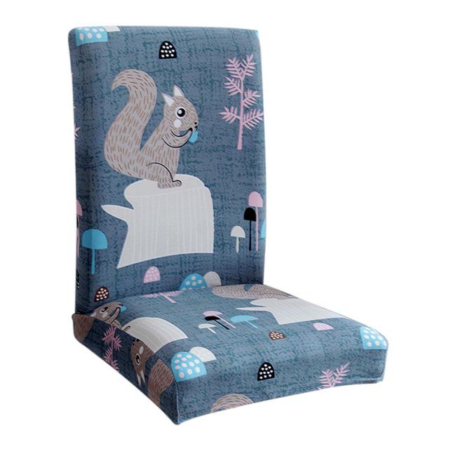 Funda protectora elástica para asiento de taburete de silla de comedor, para cocina, hotel, bar Ardilla