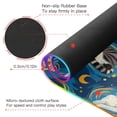 thumbnail image 4 of Wireless Charging Mouse Pad Large RGB Gaming Desk Mat 13 Light Modes Mousepad 31.5x11.8 Cartoon Cats and Starry Sky, 4 of 6