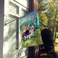 thumbnail image 2 of Carolines Treasures 7061-FLAG-PARENT Basset Hound Double Trouble Flag  multicolor, 2 of 2