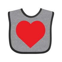 Inktastic Red Heart Boys or Girls Baby Bib