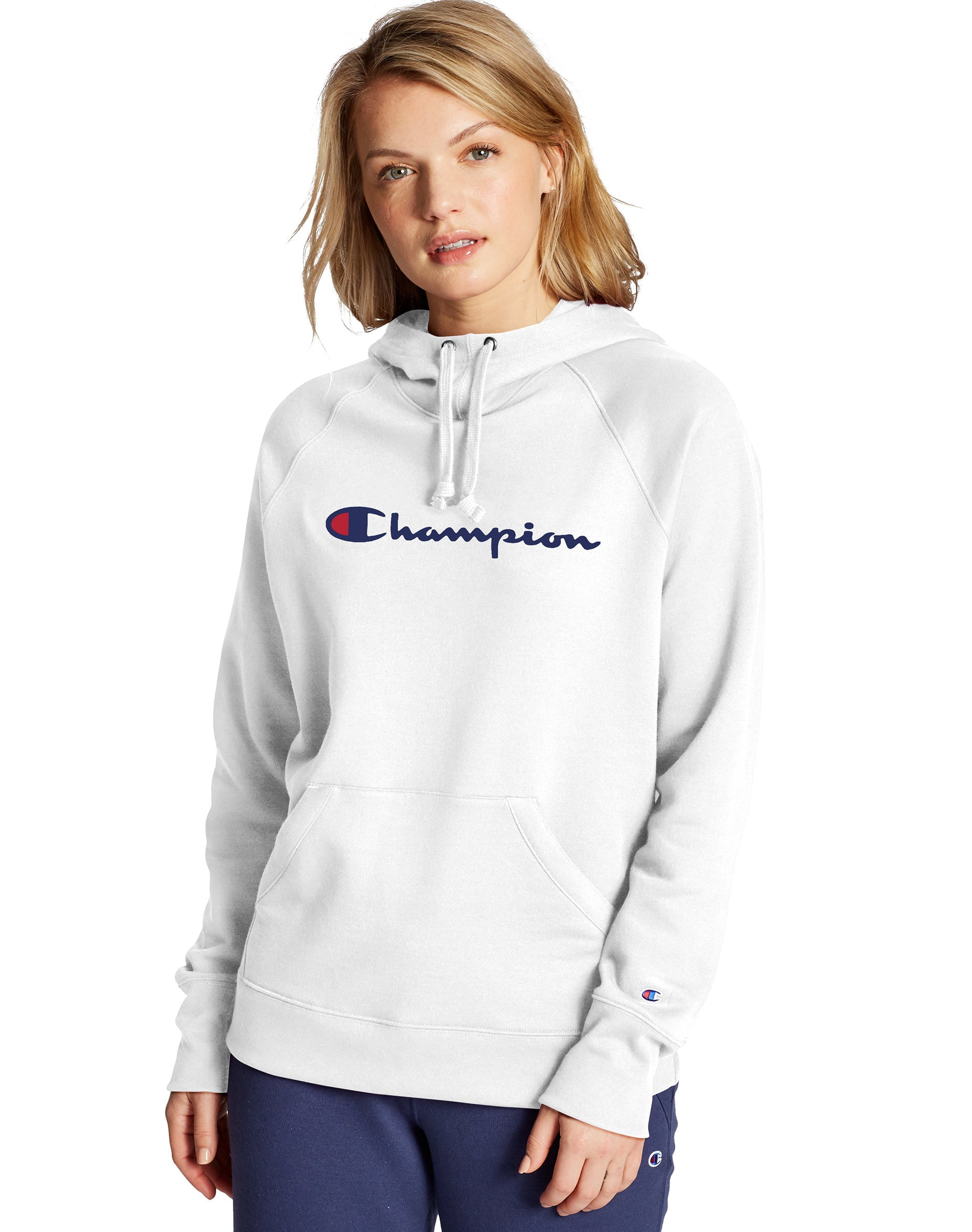 Champion - Champion Women's Athletics Powerblend Hoodie, Script Logo ...