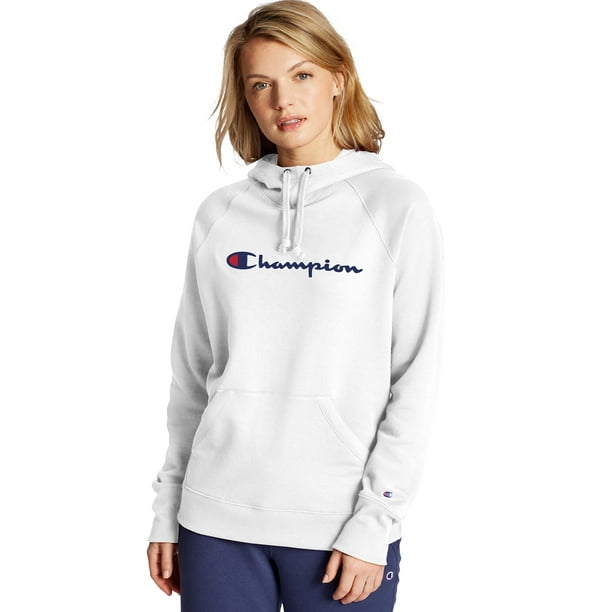 Overtræder fængelsflugt indtil nu Champion Women's Athletics Powerblend Hoodie, Script Logo White XL -  Walmart.com