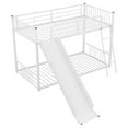 thumbnail image 6 of Euroco Metal Full over Full Bunk Bed with Ladder for Kids Bedroom, White, 6 of 9