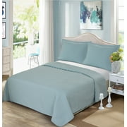 South Point Hospitality Premium Microfiber Coverlets, Full/Queen, Sea Breeze