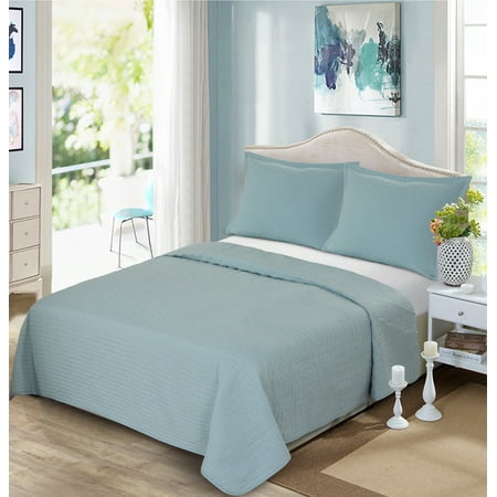 South Point Hospitality Premium Microfiber Coverlets, Full/Queen, Sea Breeze