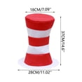 thumbnail image 2 of Red And White Striped Tall Top Hat Accessory Flat High Hat For Stage Performance And Themed Parties, 2 of 9