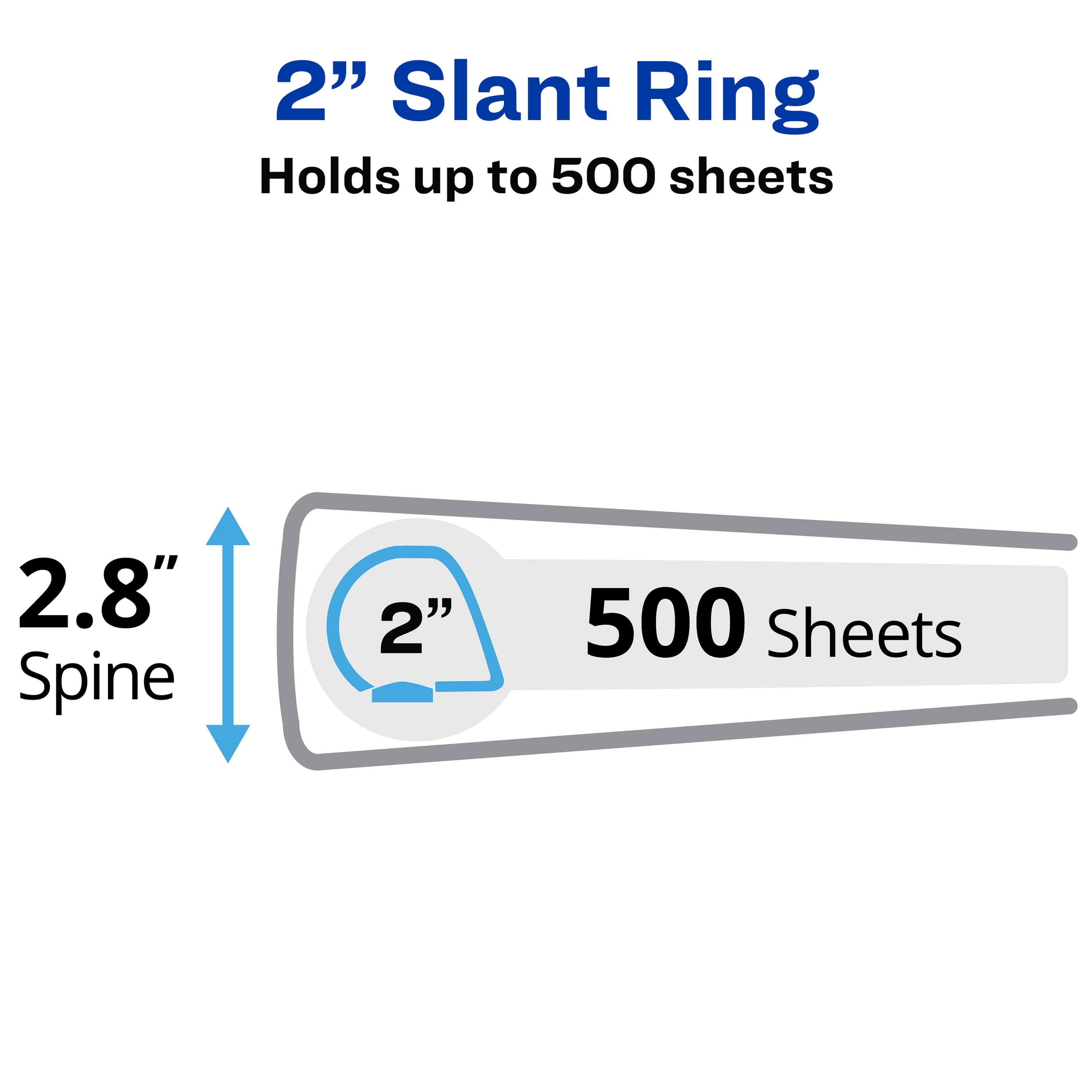 Avery Durable View Binders, 2 inch Rings, 2 Binders (46041)