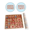 thumbnail image 4 of Wooden Moveable Alphabet Learning Language Preschool Spelling with large mat, 4 of 8