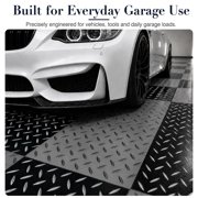 FlooringInc Nitro Pro Garage Tiles, Diamond, 40 Pack, 40 Sq/Ft. Gunmetal/Black