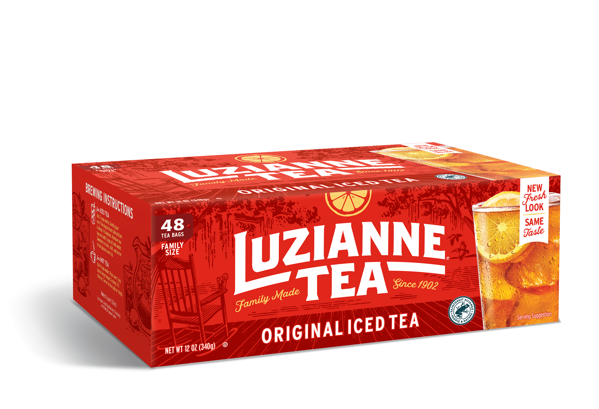 (6 pack) Luzianne Black Iced Tea Bags, 48 Count