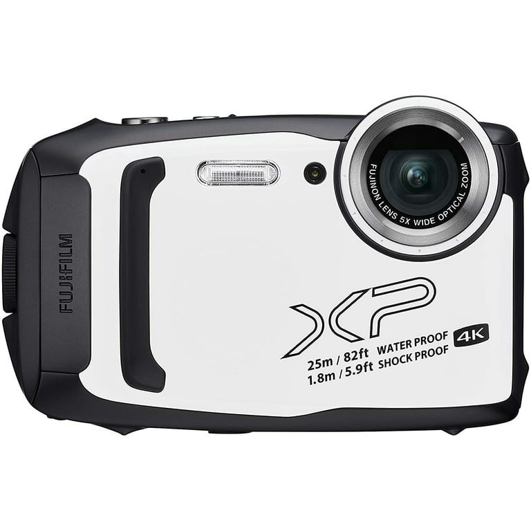 Opsommen overhead vlot Fujifilm FinePix XP140 Waterproof Digital Camera (White) with 64GB SD Card  - Walmart.com
