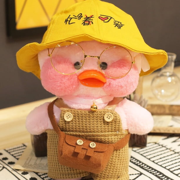 Little Yellow Duck 30cm Cafe Duck Plush Toy Stuffed Animal Simulation Cute Girl Dress up Birthday Gift11 He Qiyong unisex