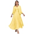 thumbnail image 1 of Vestido de chifón de encaje CDSSL para madre de la novia, largo hasta el té, 1 of 6