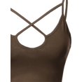 thumbnail image 3 of FashionOutfit Women's Solid Fitted Front Cross Spaghetti Strap Bralette Top, 3 of 3