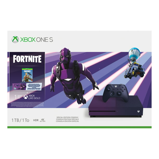Microsoft Xbox One S 1TB Fortnite Limited Edition Bundle, Purple, - Walmart.com