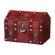 thumbnail image 1 of Caja de Madera Maciza con Cerradura y Llave Única con Tapa Abatible Diseño Antiguo Con Cerradura Rojo, 1 of 9