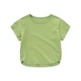 thumbnail image 2 of Maean Boys Girls Basic Shirts Cotton Short Sleeve Summer Tee Causal Plain Crewneck Tshirts 1-7years, 2 of 7