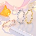 thumbnail image 1 of enjoywould Knuckle Ring Adjustable Size Irregular Geometric Shape Luxurious Electroplating Decoration Hypoallergenic Willow Leaves Simple Charm Open Ring Jewelry Accessories, 1 of 5