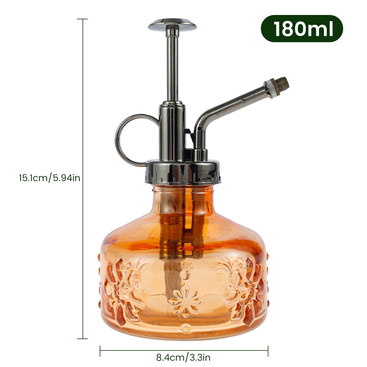 Toorise 180ML Plant Mister Glass Carving Water Spritzer Anti-Slip Vintage  Water Spritzer PVC Top Pump Watering Sprayer - Walmart.com