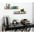 thumbnail image 6 of Kate and Laurel Benbrook Stacked Metal and Wood Letter Trays, Rustic Wood and Black, 6 of 7