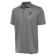 thumbnail image 2 of Men's Antigua Heather Black St. Louis Blues Rings Polo, 2 of 3