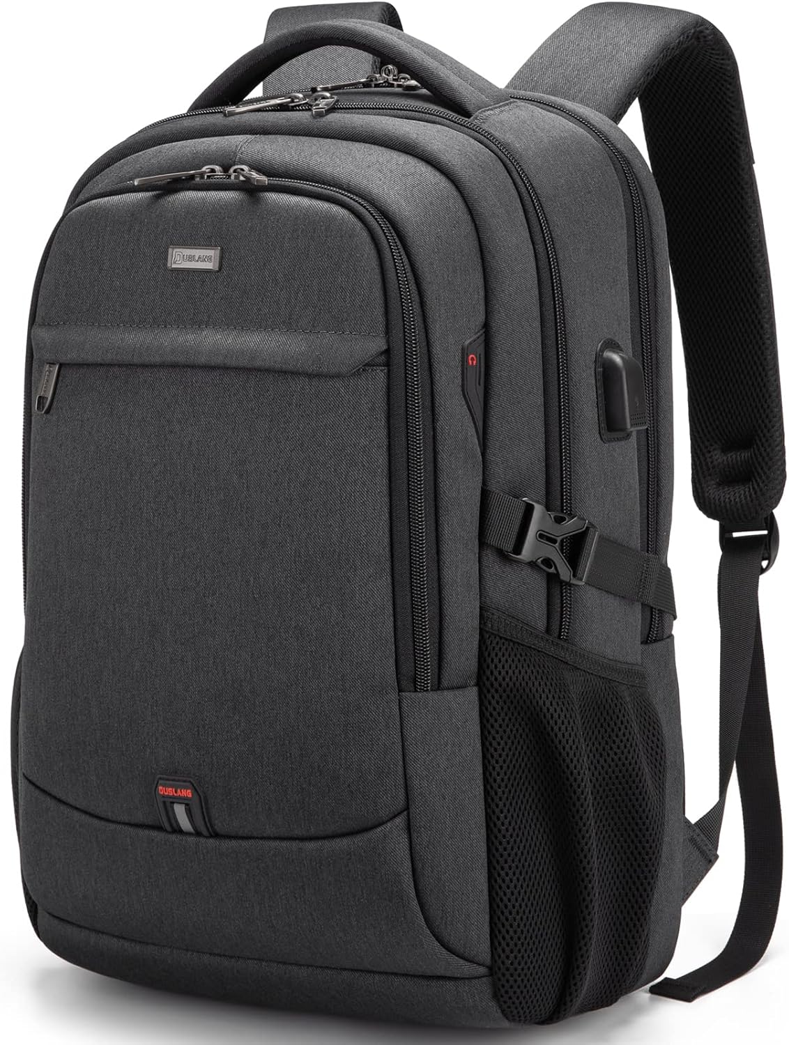 GlneYos Laptop Backpack for men,Business Travel backpack with USB Charging Port 18 inch laptop bag Water Resistant College Backpack Black