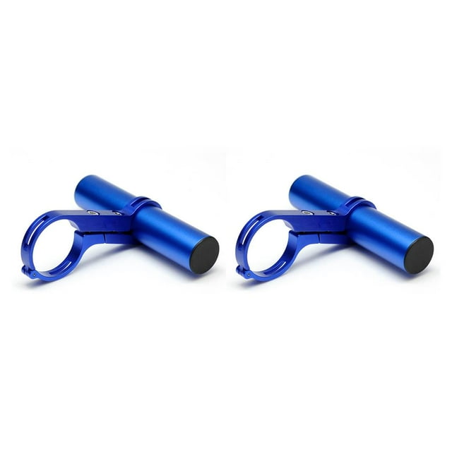 yingyy Extension de Guidon Amovible Support de Phare de Rallonge Accessoire de Support de Pince Prolongée pour Montre Téléphone Portable Bleu 2Set