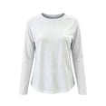 thumbnail image 4 of CHGBMOK Women's Color Block Pullover Top Casual Crew Neck Long Sleeve Tunic Blouse Lightweight Loose Fit Shirts, 4 of 6